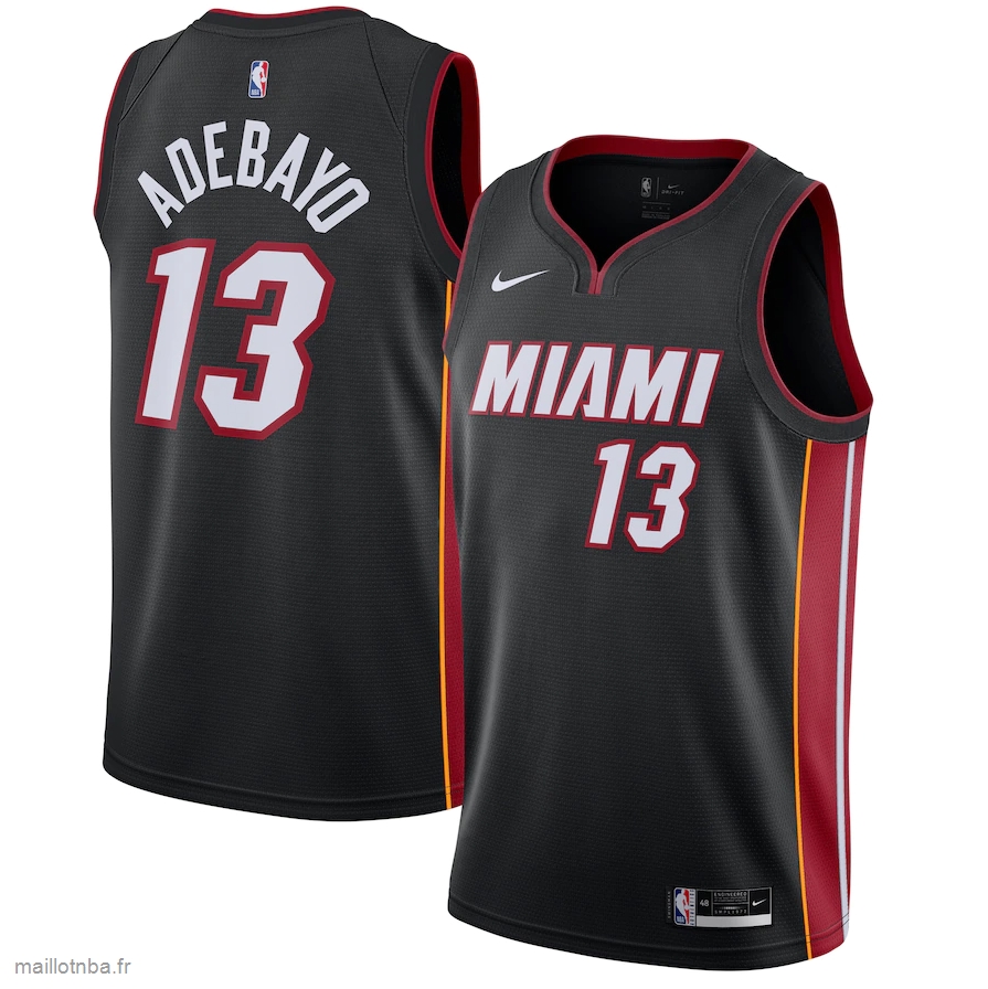 Maillot Miami Heat Bam Adebayo Nike Black 2020/21 Swingman Jersey – Icon Edition